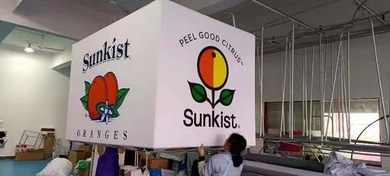 Sinal de alumínio de suspensão da exposição da tubulação do Odm da bandeira da feira profissional quadrada do círculo