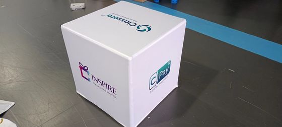31&quot; x 24&quot; dobro de suspensão da bandeira da feira profissional tomou partido sinais de suspensão