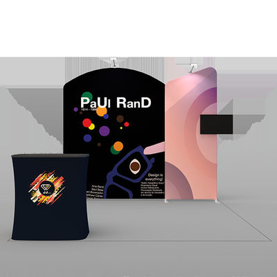 A grande bandeira retrátil da base larga reusável está o tubo de EZ rola acima a exposição