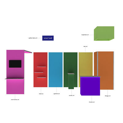 a cabine portátil da feira profissional de 3x3 3x4 3x5 mura o sistema modular da tela de SEG