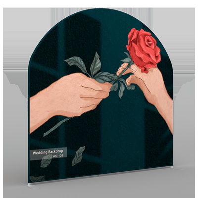 Suporte novo do contexto do arco da decoração do casamento da tela da impressão da chegada 2022