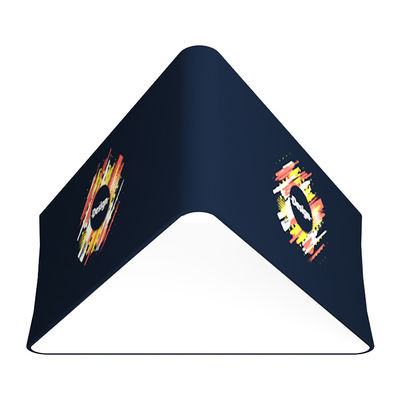 Anunciando a bandeira de suspensão da feira profissional do suporte do sinal do triângulo costume de 90 x de 30cm