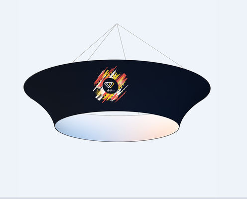OEM de suspensão aéreo de suspensão do sinal do círculo da bandeira da feira profissional gráfica da exposição da cópia