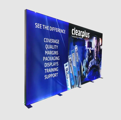 a exposição modular feita sob encomenda de 10x10 10x20 está a tela retroiluminada da tensão da exposição do Tradeshow