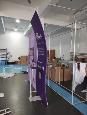 cabine justa de comércio do suporte retroiluminado de pouco peso da exposição da exposição da feira profissional da tela da tensão 230g