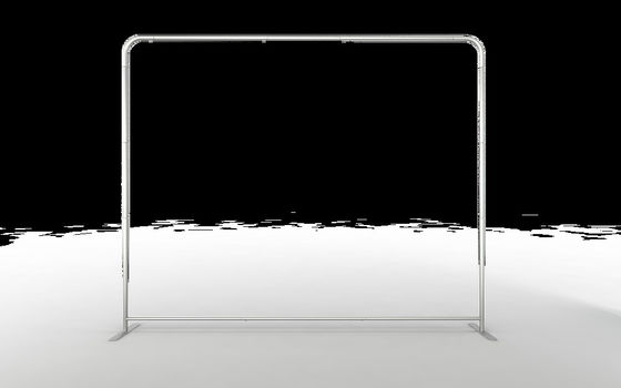 Base fácil da placa de aço do suporte da bandeira da tela da tensão do suporte da bandeira da feira profissional da instalação